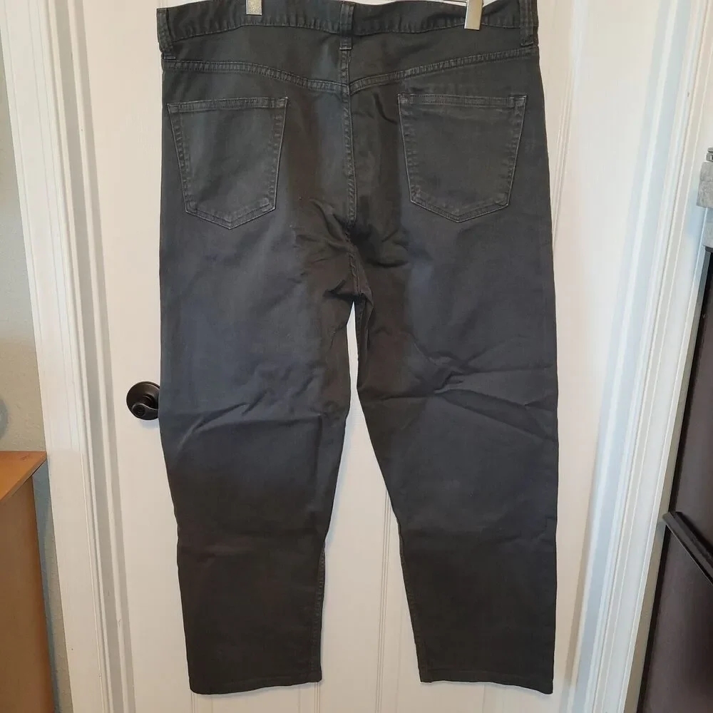 Travelsmith Pants Mens 42x30S Gray Cotton Denim Jeans Workwear Casual - Picture 3 of 10